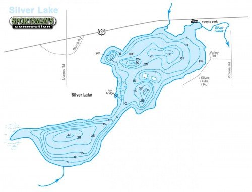 Silver Lake Bathymetric Map